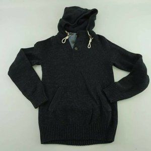 H&M LOGG Label of Graded Goods Sweater Mens Size L Long Sleeve Hooded Button
